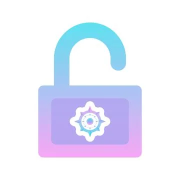 Padlock compass logo element design template icon Stock Illustration