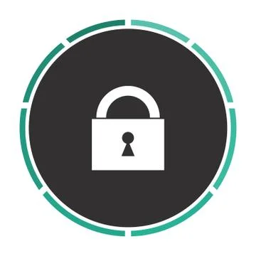 Padlock computer symbol Stock-Illustration