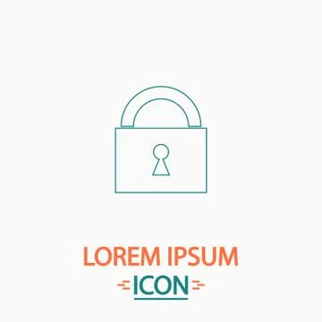 Padlock computer symbol Stock-Illustration