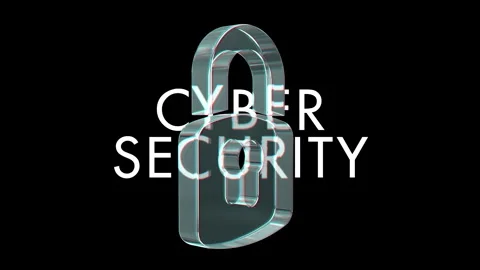 Padlock cybersecurity symbol 3d glass animation Stock Footage 340526574