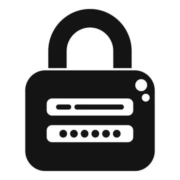 Padlock data access icon simple vector. Private use business Stock Illustration
