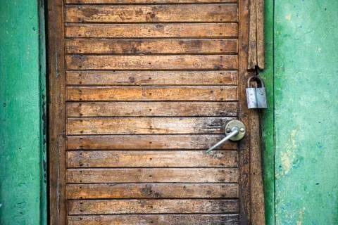Padlock door Foto stock