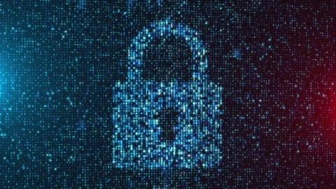 Padlock Encryption The Key to Securing Personal Data Stock Footage 262506269