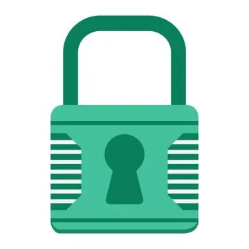 Padlock flat icon, security and lock Stock Illustration