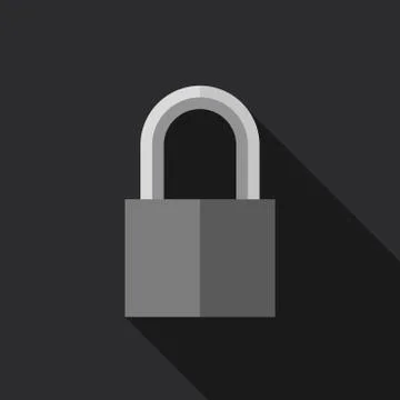 Padlock in flat style 스톡 일러스트