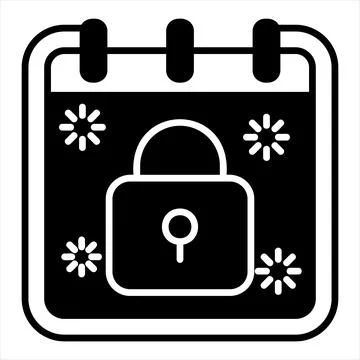 Padlock glyph icon vector illustration isolated on white background Stock Illustration