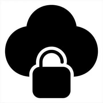 Padlock glyph icon vector illustration isolated on white background Ilustración de archivo