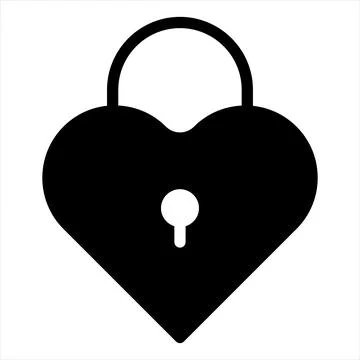 Padlock glyph icon vector illustration isolated on white background Illustrazione stock