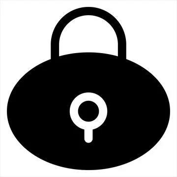 Padlock glyph icon vector illustration isolated on white background Stock Illustration