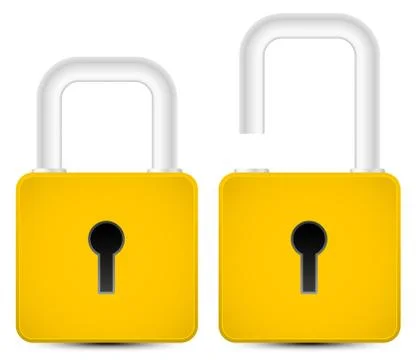 Padlock graphics Illustrazione stock