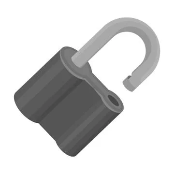 Padlock hacked. The challenge for the Pathfinder to solve the crime.Detective Stock Illustration