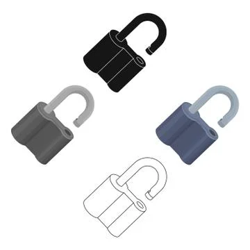 Padlock hacked. The challenge for the Pathfinder to solve the crime.Detective Stock Illustration