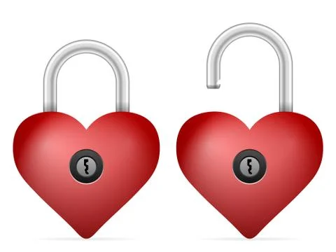Padlock heart Stock Illustration