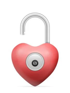 Padlock heart Stock Illustration