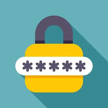 Padlock with hidden password for online security Illustrazione stock