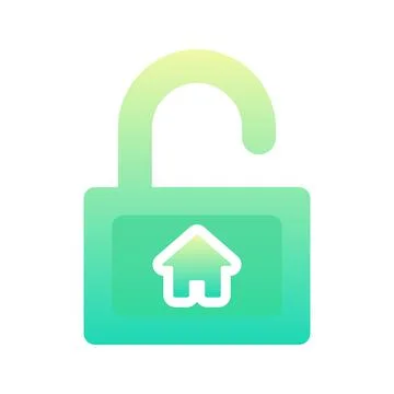 Padlock home logo element design template icon Stock Illustration