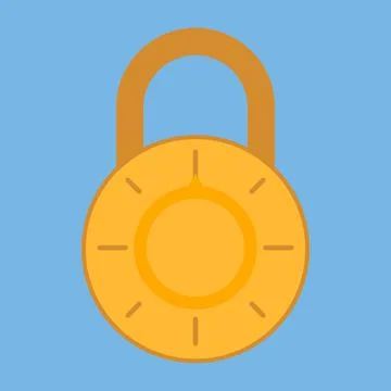 Padlock  icon. Code lock Stock Illustration