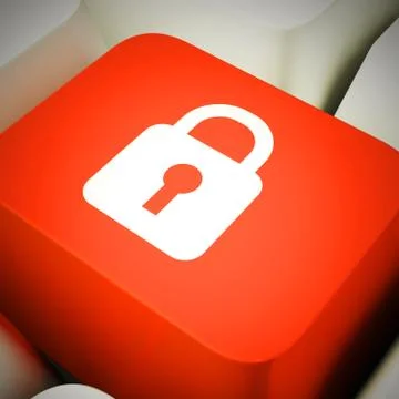Padlock Icon Computer Key Showing Safety Security And Protected Stockillustratie