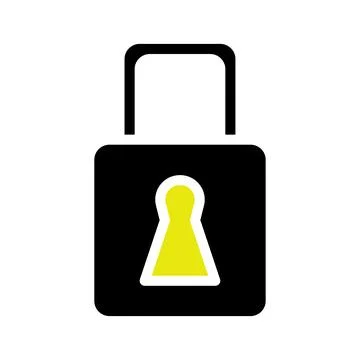 Padlock Icon. Concept of Security, Protection, and Access Control. Illustrazione stock