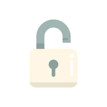 Padlock icon flat vector. Digital interface 库存插图