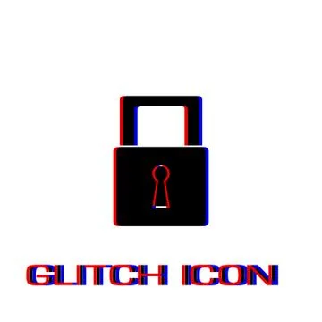 Padlock icon icon flat. Stock Illustration