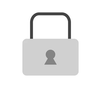 Padlock icon illustrated in vector on white background Stock Illustration