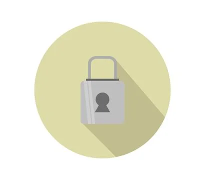 Padlock icon illustrated in vector on white background Stock Illustration