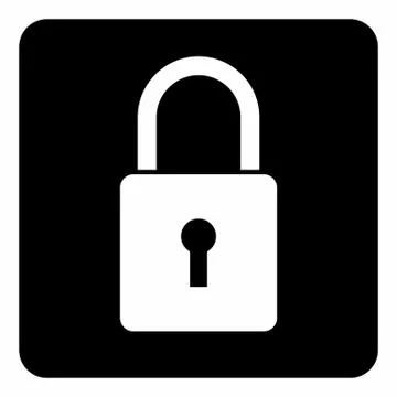Padlock icon illustration Stock Illustration