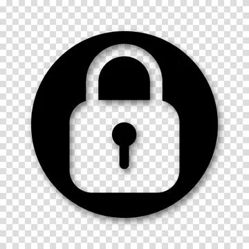 Padlock icon isolated on transparent background. Symbol sign lock. Vector ill Stock Illustration