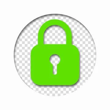 Padlock icon isolated on transparent background. Symbol sign lock. Vector ill Stock Illustration