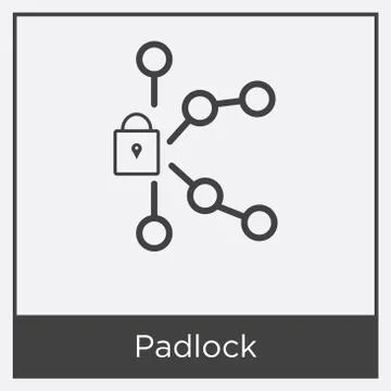 Padlock icon isolated on white background Free Stock Illustration