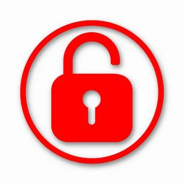 Padlock icon isolated on white background. Symbol sign unlock. Vector illustr Stock Illustration