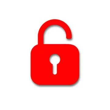 Padlock icon isolated on white background. Symbol sign unlock. Vector illustr Stock Illustration