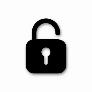 Padlock icon isolated on white background. Symbol sign unlock. Vector illustr Stock Illustration