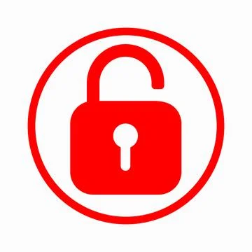 Padlock icon isolated on white background. Symbol sign unlock. Vector illustr 스톡 일러스트