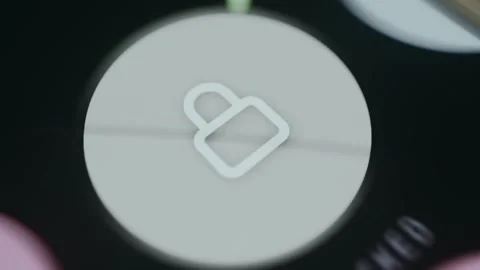 Padlock icon labeled LOCKED, representing a security feature Stock Footage 334927397