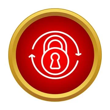 Padlock icon with refresh arrows for security reset 스톡 일러스트