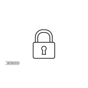 Padlock icon - security and access control symbol Stock Illustration
