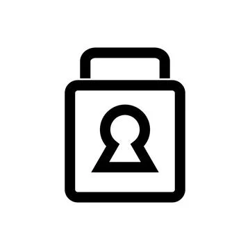 Padlock icon. Security lock. Vector. Illustrazione stock