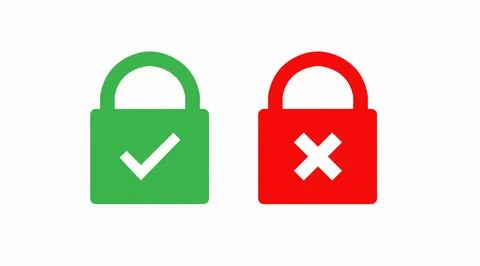 Padlock Icon Set. Stock Illustration