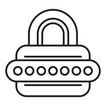Padlock icon showing password creating security protection 스톡 일러스트