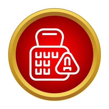 Padlock icon showing security warning danger concept Stock Illustration