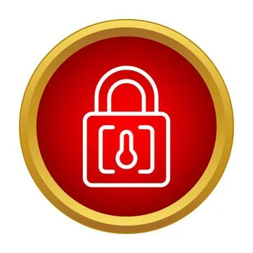 Padlock icon symbolizing security, privacy, and protection Illustrazione stock