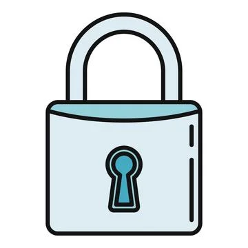 Padlock icon symbolizing security privacy and access control Illustrazione stock