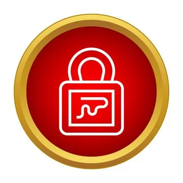 Padlock icon symbolizing security, protection, and privacy concept 스톡 일러스트
