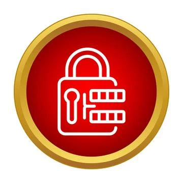 Padlock icon symbolizing security, protection and privacy Illustrazione stock