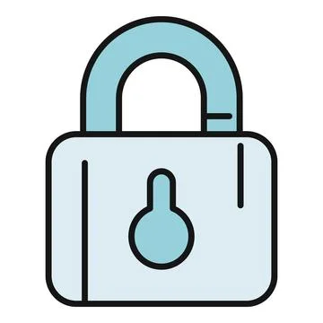 Padlock icon symbolizing security, safety, and access control 스톡 일러스트