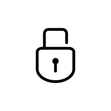 Padlock icon template Stock Illustration