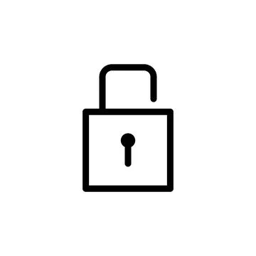 Padlock icon template Stock Illustration