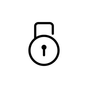 Padlock icon template Stock Illustration